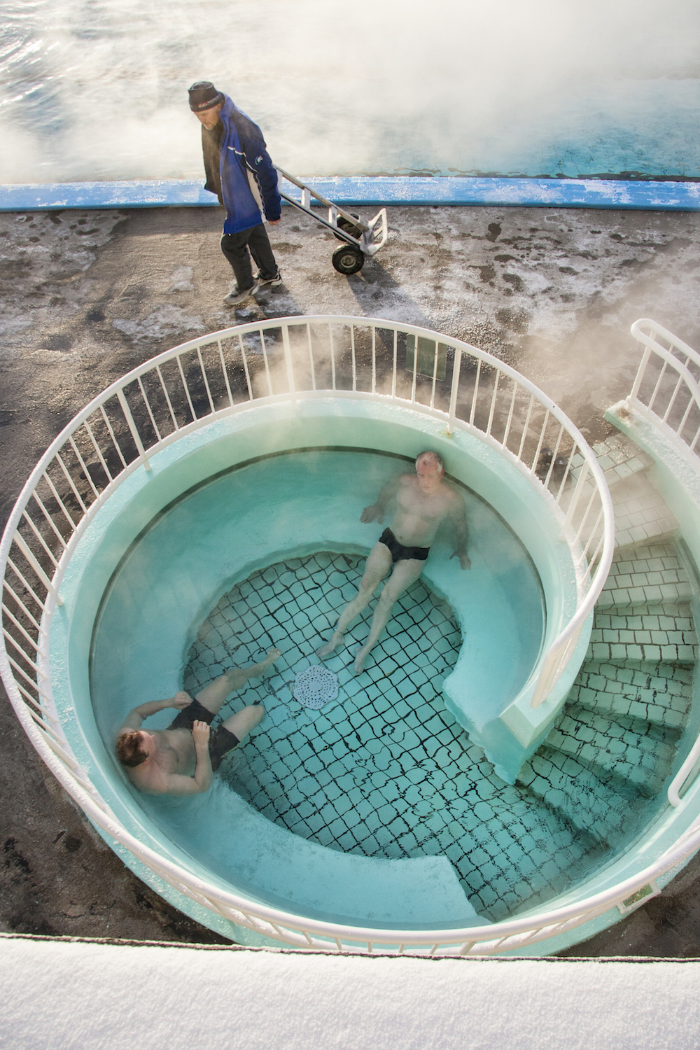 Islannissa uidaan tähän tapaan. Ja aina ulkona, myös talvisin! Kuva: Björgvin Hilmarsson.