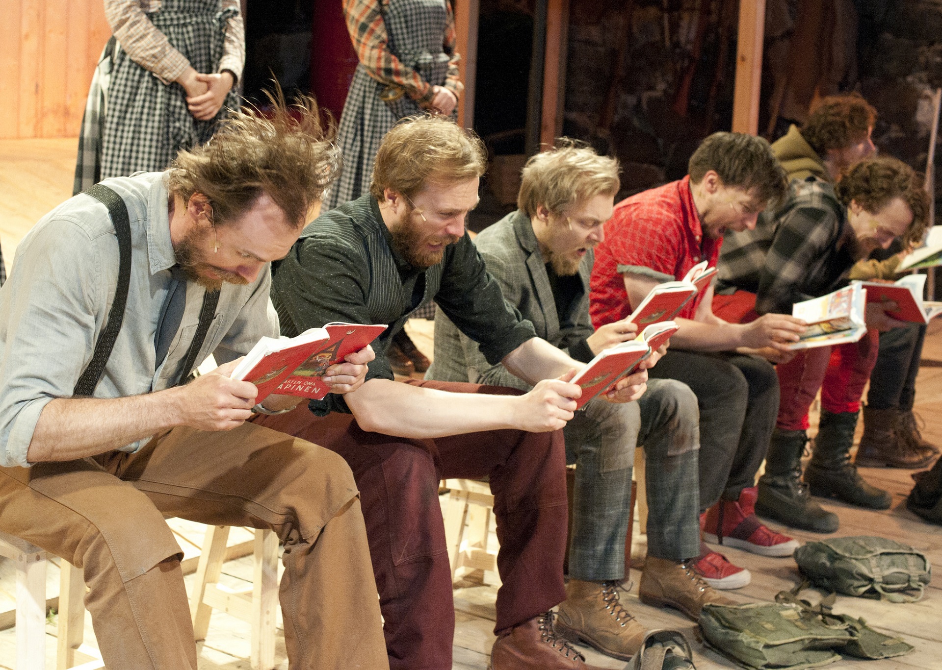 Seitsemän veljestä. Kuvassa Tommi Rantamäki, Eino Heiskanen, Eero Ojala, Mikko Virtanen, Miro Lopperi ja Elias Keränen. Kuva © Tanja Ahol