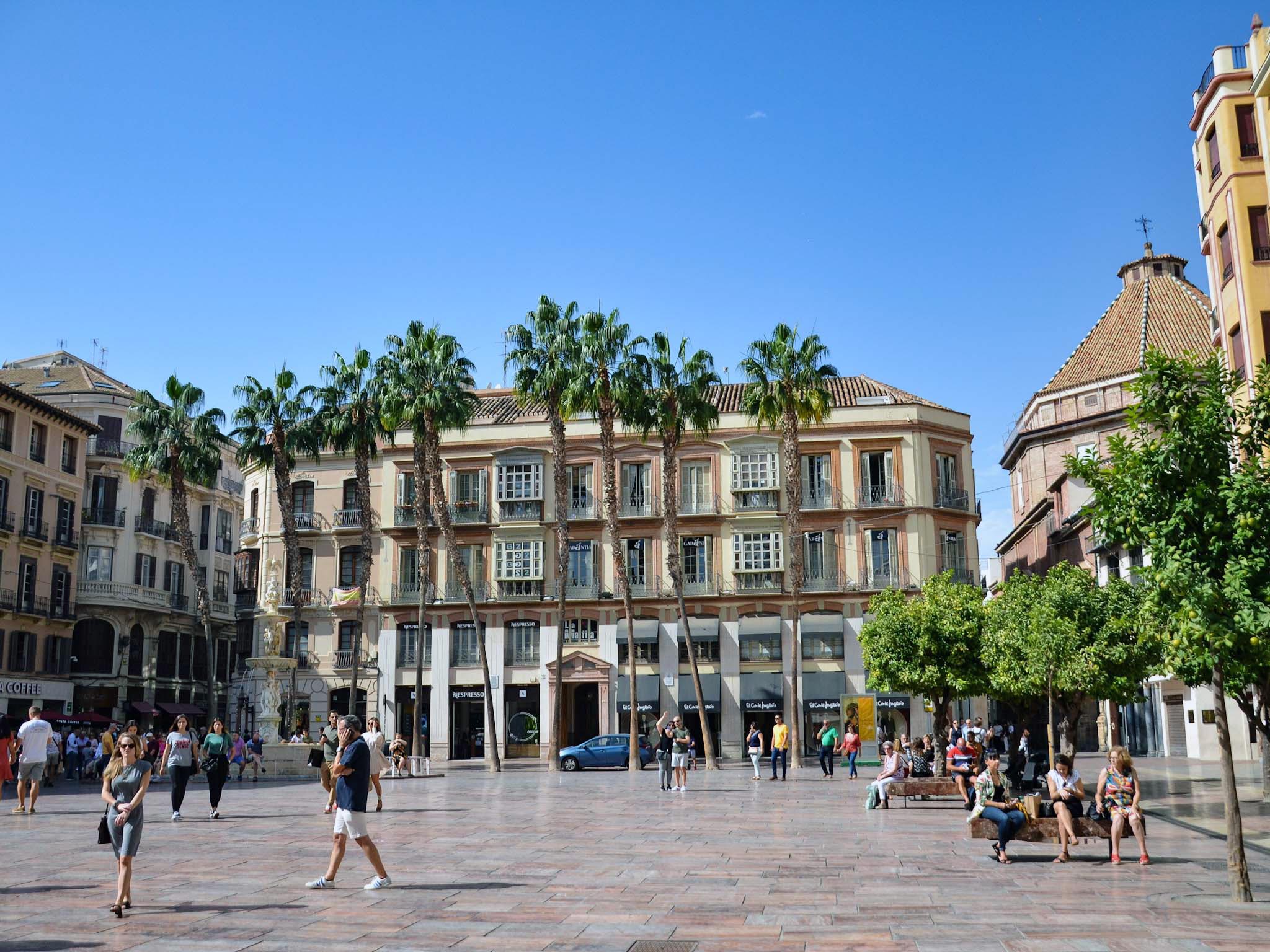 Málagan pääaukio © Eeva-Maria Hooli
