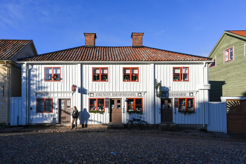 Kirjakauppa Ankungen vanhassa Linköpingissä.
